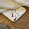 Boucles d'oreilles Vintage en forme de goutte d'eau en pierre naturelle pour femmes et filles, Style chinois, boucles d'oreilles géométriques colorées faites à la main, cadeaux