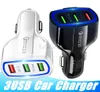 Samsung Galaxy S20 CAR CHARGER ADAPTER USB 3 PORT UNIVERSAL HUAWEI NOKIA CELLPHONE充電器のためのCAR CHARGER 25A PACKAG3434155