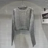 Женские свитера S Chic Twist Sier, вязаный свободный пуловер с круглым вырезом и длинными рукавами, осенний свитер Y K, уличная одежда, джемпер