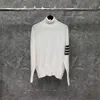 Männer Pullover Koreanische Männer Slim Fit Rollkragenpullover Kleidung Solide Gestreifte Wolle Designer Frühling Herbst Casual Mäntel