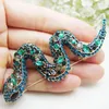 Broches pendentif Animal Vintage serpent vert femme broche broche cristal strass bijoux