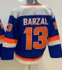 نيويورك العكسي Retro Mathew Barzal Hockey Jersey Brock Nelson Noah Dobson Anders Lee Josh Bailey Jean-Gabriel Pageau Zach Parise Anthony Beauvil