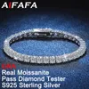 Bracciali Aifafa 3/3.5/4/5/6.5mm Tutto Reale Moissanite Bracciale Tennis Donna Uomo S Sterling Sier Catena a mano Gioielli Pass Diamond Test