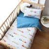 Juego de ropa de cama para cuna de bebé, ropa de cama de algodón, kit de cuna para niño y niña, incluye funda de almohada, funda nórdica, decoración de habitación de niños, 3 uds., 240103