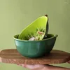 Piatti Creativo Piatto a forma di avocado Cartone animato Utensili da cucina in ceramica Insalata Bistecca Riso Snack Ciotola Regalo per la casa