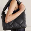 Akşam çantaları moda lingge kapitone kadın çanta tasarımcısı yastıklı omuz crossbody çanta lüks pu deri alan pamuk kabarık kış