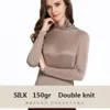 vêtements d'hiver en soie pour femmes col roulé chaud femmes thermique usure intérieure couche de base petit haut sous-vêtements femme vêtements thermiques 240103