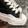 Maison Mihara Yasuhiro Designer Hiking Canvas Shoes Toe Cap MMY Fashion Leather Black White Sneakers Luxury Flat Loafers Outdoor Jogging Walking Shoe 35-44