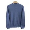 Maglioni da uomo Maglione in pura lana merino invernale Casual mezzo dolcevita manica lunga pullover lavorato a maglia moda maglione termico