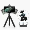 Caseist Flexible Mini Octopus Sponge Tripod Universal Mobile Stand Mount Holder Selfie Lazy Bracket Camera Smartphone med CLIP -handhållen videoinspelning för iPad