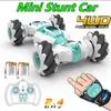 S012 24GHz 4WD Mini RC Stunt Car Remote Control Watch Gesture Sensor Electric Toy Drift Rotation Gift for Kids 240103