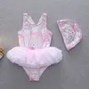 Conjunto de traje de baño con tutú para niñas con estampado de animales, traje de baño de sirena de una pieza para bebé, traje de baño de sirena, ropa