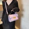 Clássico carta ombro único para mulher bolsa 2024 novo padrão lichia moda saco de deslocamento na moda