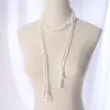 Riemen verstelbaar trendy voor meisjes dubbellaags faux parel vintage Koreaanse taille riem jurk decoratie ketting choker dames tailleband