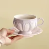 European Porslin Tea Cup and Saucer Set Teapot English Afternoon Teacup Highgrade Coffee Pot Pretty Mug Party Cafe 240102