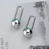 Stud Earrings Cmoonry Fashion Gold/Silver Color Ball Shape Geometric For Women Girl High Polish Non-Fading Jewelry