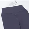 lu Yoga Donna Designer Yoga Sport Pantaloncini da yoga Fitness Vita alta slim Asciugatura rapida Pantaloni traspiranti in nylon ad alta elasticità per donna