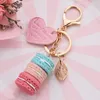 Party Favor 100st's Harts Macaron Cake Keychain Metal Eiffel Tower Bag Charm Keyring Wedding Supplies Favors