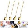 Spoons 4 Pcs Long Handle Cold Drink Spoon Tasting Convenient Dessert Small For Tea Scoop Coffee