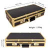 Barber Hairdressing Tool Case Gold Hair Stylist Clipper Scissors Comb Storage Box Carrying BarberShop Suitcase 240102