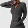 Mulheres Tracksuits AI Secagem Rápida Manga Longa Yoga Terno para Mulheres Nua Fitness Casaco Zipper Apertado Correndo Esportes Mulheres J240103