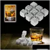 Andere Barproducten Whiskystenen Sip Ice Cube Cooler Herbruikbare Whiskysteen Natuurlijke rotsen Wijnfeest Huwelijkscadeau Drop Delivery Home Dhiqs