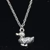 Chains 20pcs Fashion Necklace 17x17x8mm Duck Pendants Short Long Women Men Colar Gift Jewelry Choker