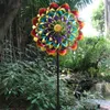 Garden Decorations Outdoor And Yard Decor Iron Art Wind Spinner Weathercock Ornament Summer Balcony Pinwheel Gardening Exterior Decoration