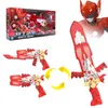 Three Mode Mini Force Transformation Sword Toys with Sound and Light Action Figures MiniForce X Deformation Weapon Gun Toy 240102