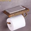 Antique Brass Toilet Paper Holder Bathroom Mobile Tssue Roll Storage Rack Accessory YT1492 240102