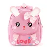 Przedszkole plecak chłopcy 3D Cartoon Lion Schoolbag Girls Cute Little Rabbit Princessi