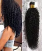 Doğal renk Afro Kinky Kıvırcık Saç 100g İnsan Ön Bağlı Füzyon Saç I Tip Çubuk Keratin Çift Çizilmiş Remy Saç Uzantısı1720057