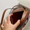 Kadın Triomfes Yuvarlak Tote Luxurys Tasarımcı Çanta İnsan Moda Satchel Deri Sling Eşit Crossbody Çanta Strap Seyahat El çantası debriyajı Mini Oval Gaga Omuz Çantaları