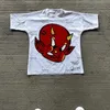 Amerikanische Reine Baumwolle Lip Print Übergroßen T-shirt Männer Y2K Retro Harajuku Top Casual High Street Fashion Marke Kurzen Ärmeln Frauen 240102