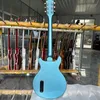 Studio Electric Guitar Junior Style Metallic Bule Kolor P90 Pickup Mahogany Body Rosewood Twalenboard 6strings Guitarra