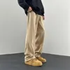 Pantalons pour hommes Automne Corduroy Hommes Mode Solide Couleur Rétro Casual Streetwear Lâche Droite Hommes Vintage Pantalon M-2XL