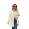 Sweat à capuche Designer Pull d'hiver Long Cardigan Lâche Femmes Manteau tricoté Sweat-shirt Manteau de fourrure Couture juteuse Tricoté Broderie Veste Femme Tricots Robe pull