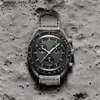 セラミックマテリアルMoonswatch Bioceramic Quarz Chronograph Mens Womens Watch Mission to Mercury Nylon Luxury Watch James Montre de Luxe Limited Edition Mast NZ86