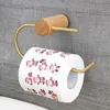 1 stks Nordic Badkamer Rolhouder Messing Massief Houten Muur Opknoping Servet Goud Toiletpapier Handdoek Holde 240102