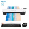 SL299 and Cold Laminator Machine w Paper Cutter Corner Rounder for A4 Document Po Plastic Film Roll 240102