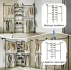 Hangers Industrial Pipe Clothes Rack Wall Mounted Clothing For Walk-in Wardrobe Multi-Purpose Storage Hanging Shelf