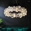 Lampadari Anello Luce Lampadario di cristallo di lusso Atmosfera creativa Villa moderna di fascia alta Soggiorno Camera da letto Decorazioni per interni Lampade di illuminazione