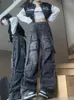 Jeans da donna multitasche High Street American Tooling gamba larga femminile Y2K stile punk pantaloni larghi di marca che lavano vecchi