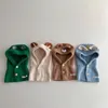 Baby Knitted Hape Scalf ciepły solidny szalik Dziewczęta Zgębienie ochrony ucha BALACLAVA HAT HEAPEAR NAPIĘCIE DLA DZIEŃ 240102