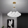 Pendant Lamps Modern 3D Moon LED Chandelier Dining Island Bubble Ball Lamp Living Room Decoration Suspension Light Fixtures