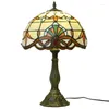 Tafellampen OUTELA Tiffany Lamp Modern Voor Slaapkamer Creatieve Bloem Figuur LED Licht Woondecoratie