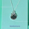 Pendant Necklace Tie Home Collar Chain Designer Jewelry Tifannissm T Family Circular Pie Letter Couple Fashionable and Minimalist Have Original Box