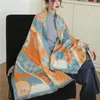 Schals im Winter dicken Kaschmirschalschalfrauen Drucken großer warmer Decken Pashmina Bufanda Wraps Reisestöcke 180 65 cm