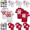 Mannen College Wisconsin Badgers Football 8 Tanner Mordecai Jersey University 18 Braedyn Locke 0 Braelon Allen 1 Chez Mellusi 6 Will Pauling 24 Hunter Wohler Stitched