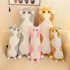 Animals 50130CM Plush Toys Animal Cat Cute Creative Long Soft Office Break Nap Sleeping Pillow Cushion Stuffed Gift Doll for Kids 220222